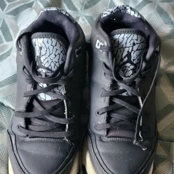 Nike Jordan Flight Origal 3B GS Size 5.5 Youth Black/Metalic/Silver 820246-020 - Picture 3 of 6